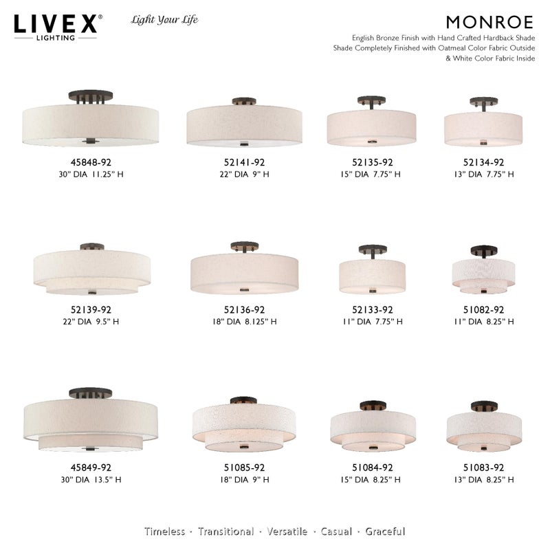 Livex Lighting 51084-92 Ceiling Mount, English Bronze - Image 5